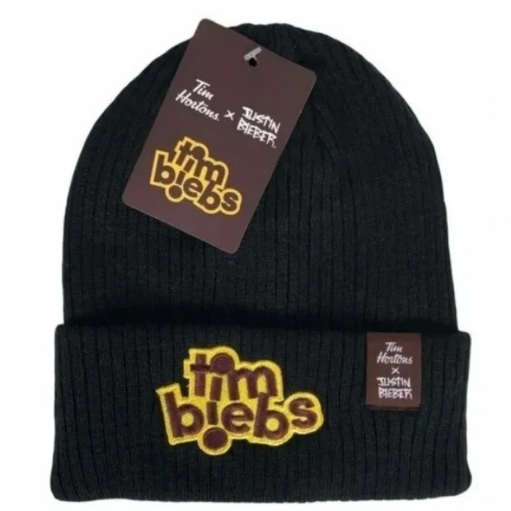 Justin Bieber black toque beanie hat